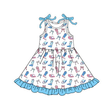 5.24 Blue Boots Hat Suspender Dress