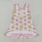 5.10  GSD2048 Softball bow pattern pink yoga sleeveless dress