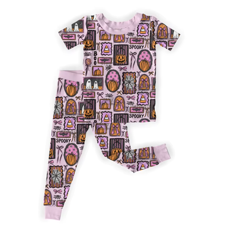 6.25 Halloween cartoon short-sleeved trousers suit