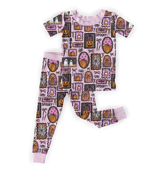6.25 Halloween cartoon short-sleeved trousers suit