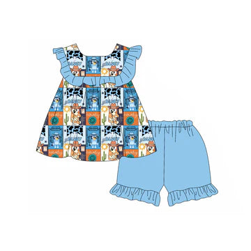 5.8bluey cartoon girl summer suit