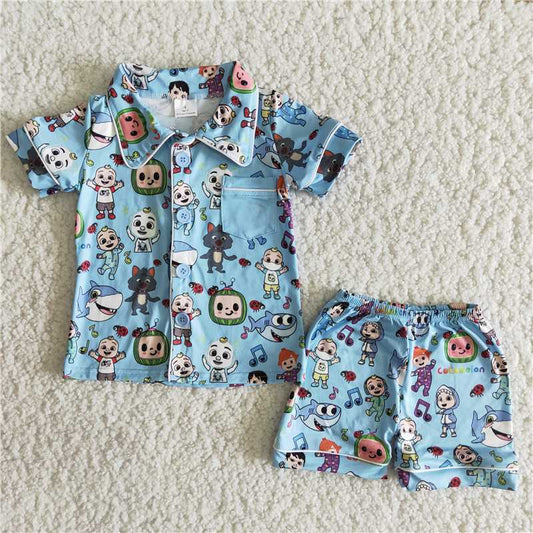 cococartoon boys shorts sets pajamas kids clothes