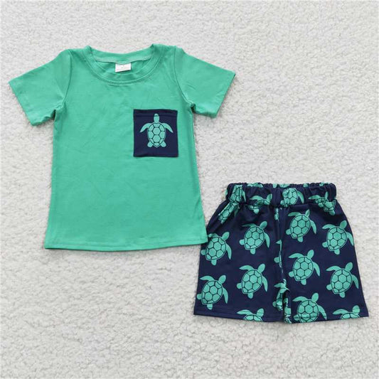 C9-4 Green turtle boy soft set