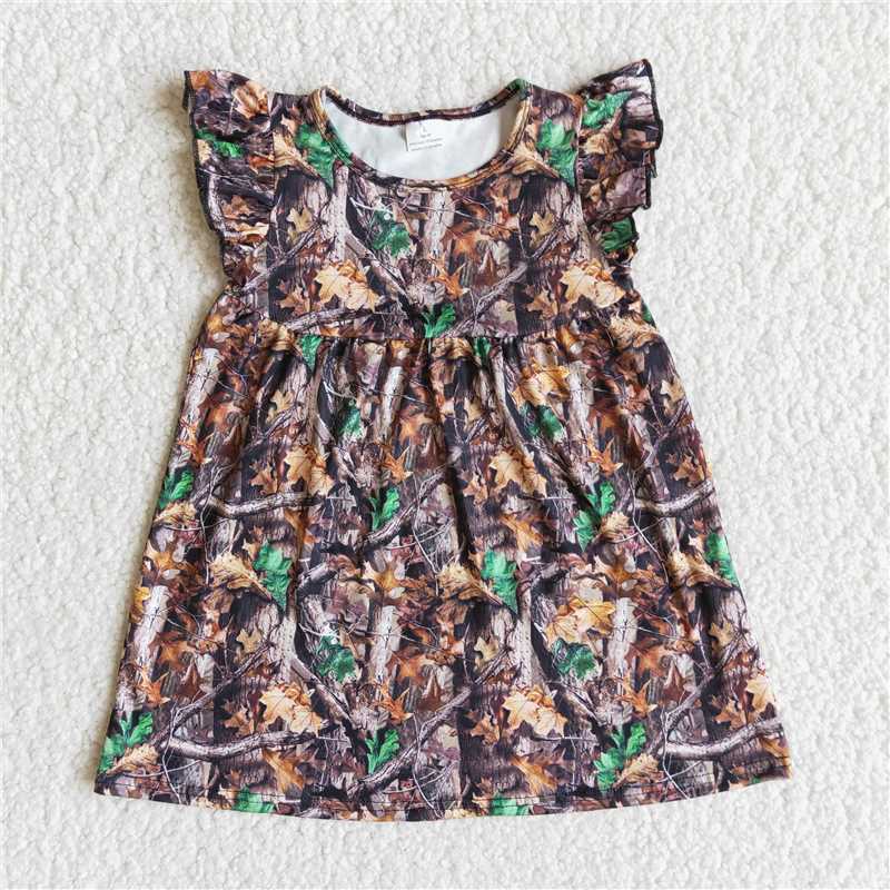 camo girls dress kids skirts children's clothes