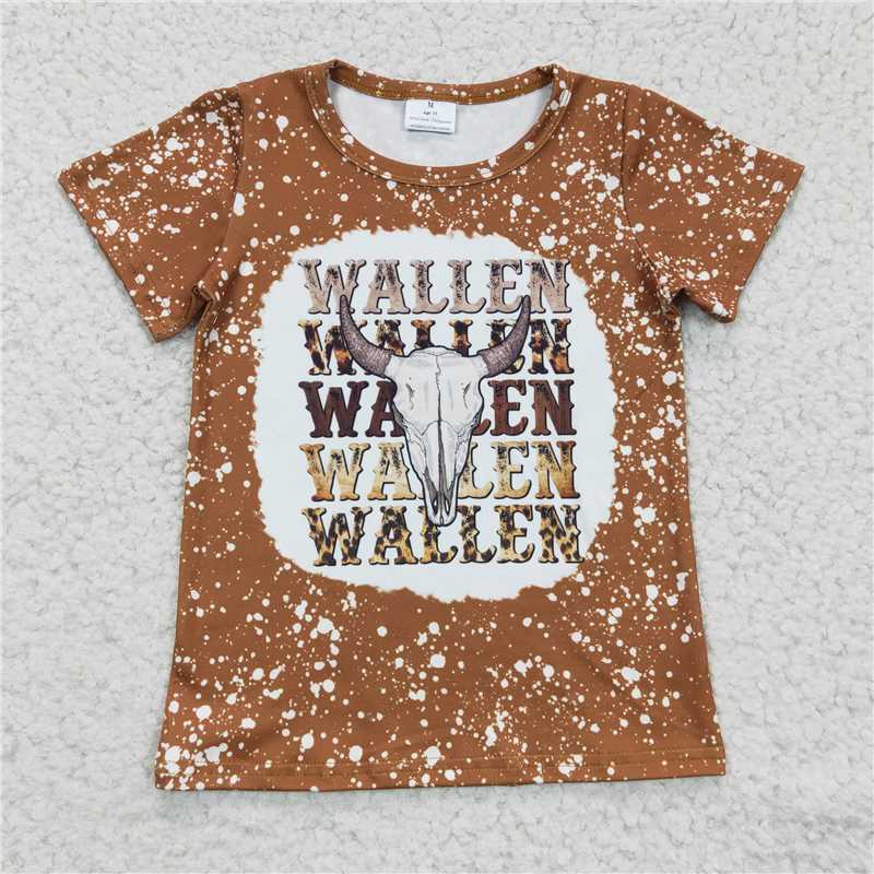 wallen girls short sleeve t-shirt kids clothes