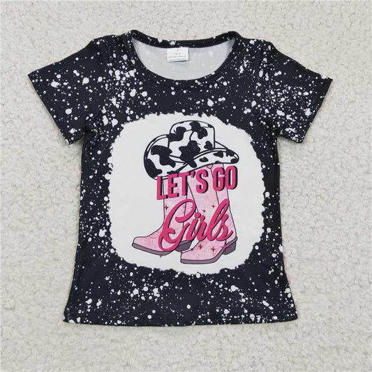 let's go girls short sleeve t-shirt kids clothes