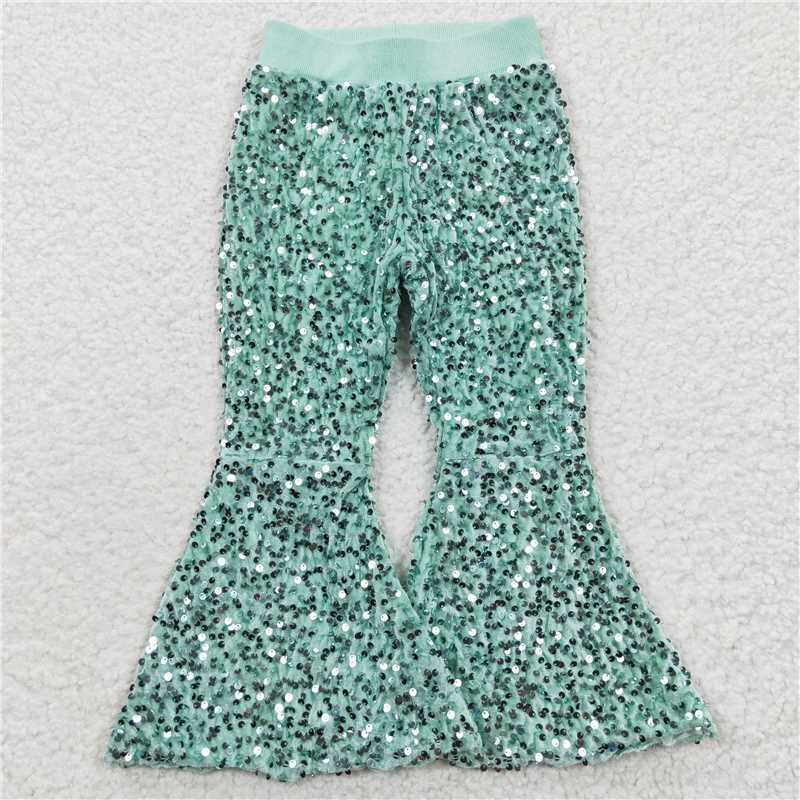 kids sequins bell pants girls trousers