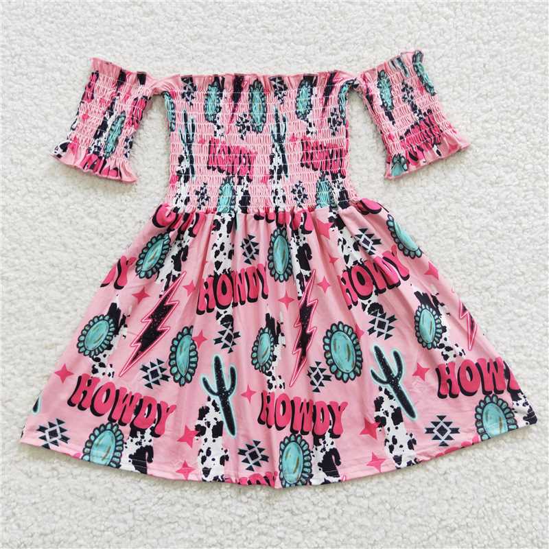 howdy girls dress kids skirt west children's clothes