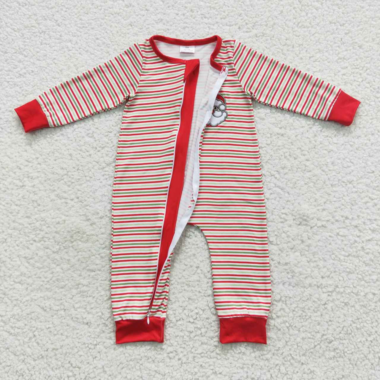 christmas baby zipper romper match pajamas outfits and adults pants Family Pack