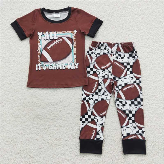 y'all it's game day football boys sets fall kids clothes