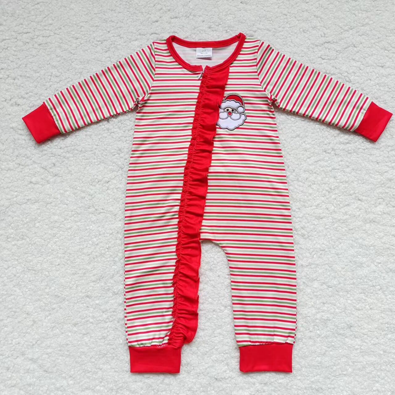 christmas baby zipper romper match pajamas outfits and adults pants Family Pack