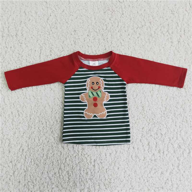 Christmas girls dress matching boys shirt baby rompers gingerbread kids clothes