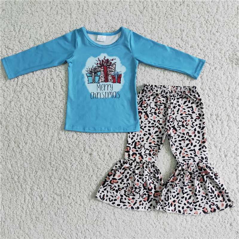 christmas clothes t-shirt & pants gifts kids clothing girls outfits