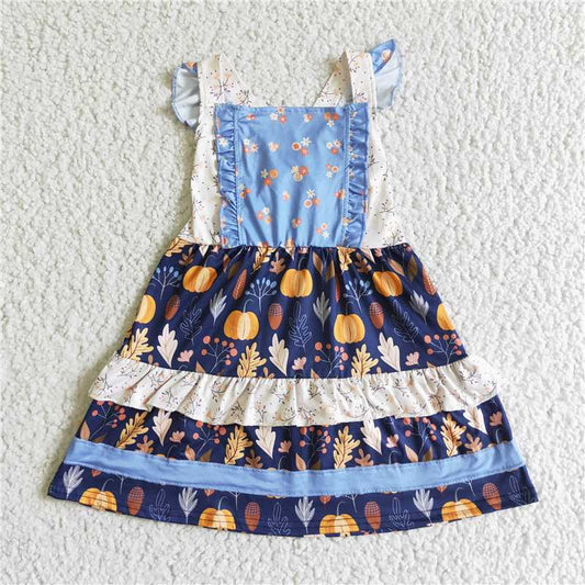 pumpkin girls dress kids skirts