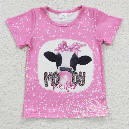 mooy heifer girls short sleeve t-shirt kids clothes