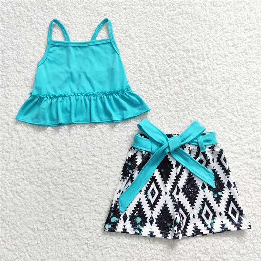 girls outfits vest & shorts sets summer kids clothes