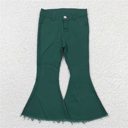 green girls bells long pants jeans