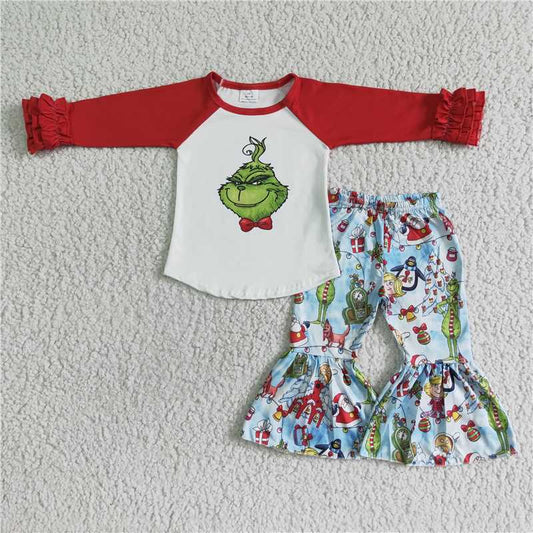 christmas clothes t-shirt & bell grinch kids clothing girls outfits