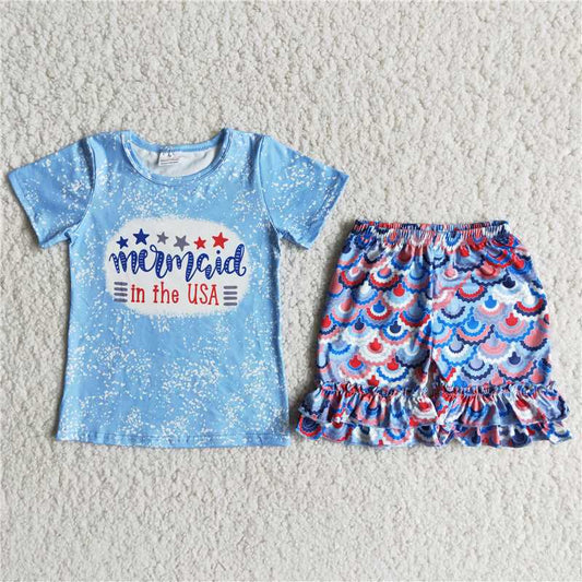 usa july 4th boys shorts sets summer kids clothes