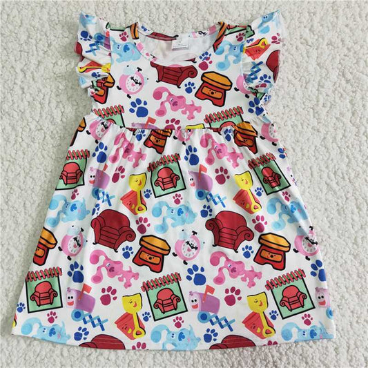 cartoon blues clues girls summer dress kids skirts