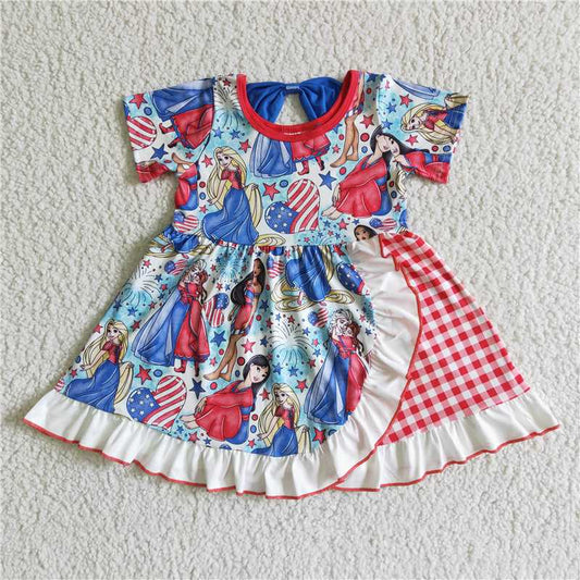 July 4th Princess girls dress kids skirt children's clothes