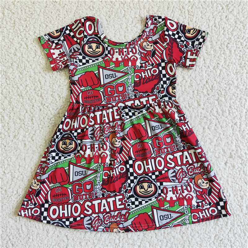 ohio's state girls summer dress team kids skirts