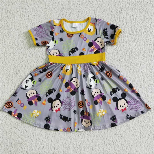 hallowen cartoon mouse girls dress kids skirts