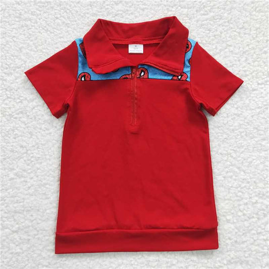 pullover boys short sleeve shirt spiderman tops