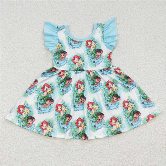 Mermaid princess girls dress summer kids skirts