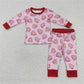 christmas baby zipper romper match pajamas outfits and adults pants Family Pack