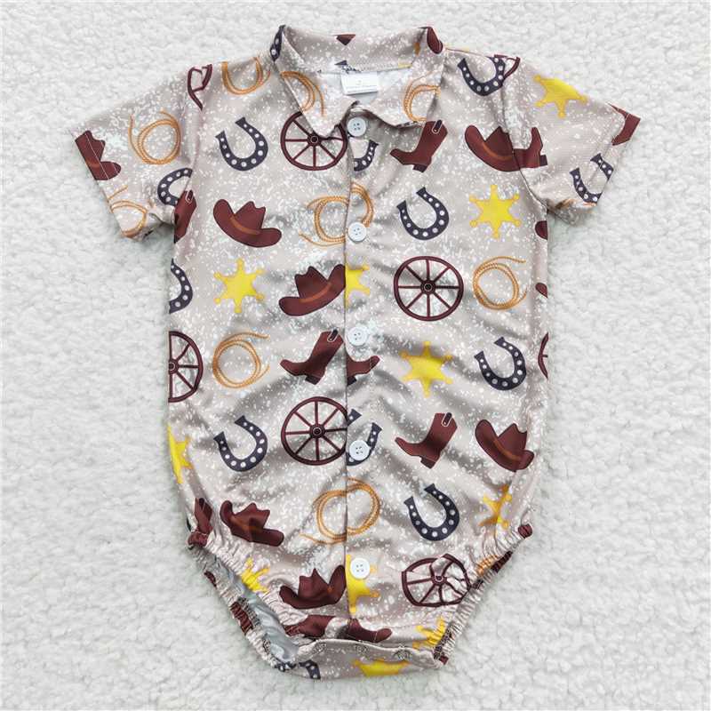 west shoes short sleeve boys rompers baby bubbles