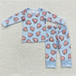 christmas baby zipper romper match pajamas outfits and adults pants Family Pack