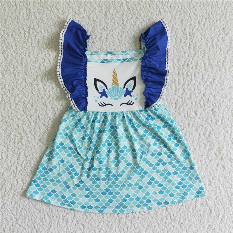 girls dress summer unicorn skirt kids clothes