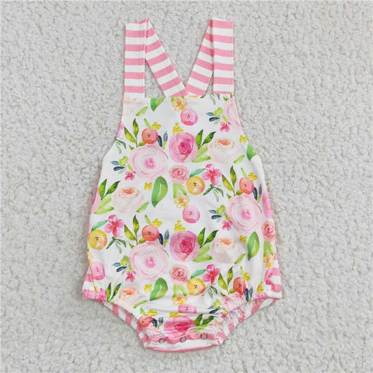 flower girls bubbles baby rompers