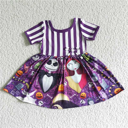 hallowen girls dress kids skirts jack & sally