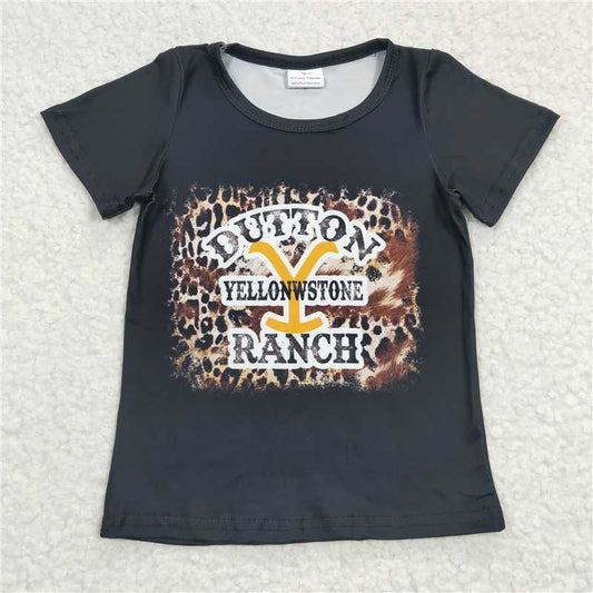 black girls t-shirt short sleeve top kids clothes