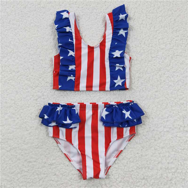 july 4th girls swimsuit bathing suit kids clothes