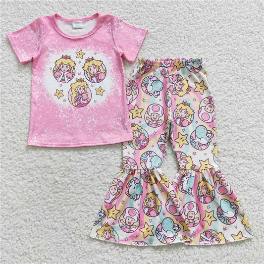 girls outfits princess peach bell sets kids clothes