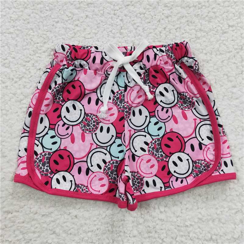 smiley face girls Shorts kids clothes