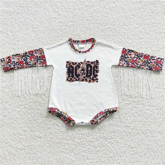 tassel kids bubble long sleeve acdc baby romper