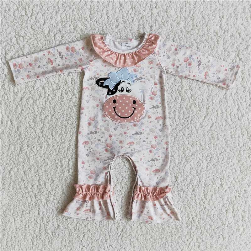 cow baby jumpsuits girls baby rompers