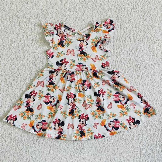 cartoon mouse girls dress summer kids skirt