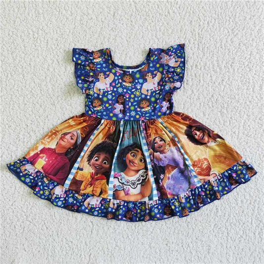 encanto girls summer dress floral kids skirts