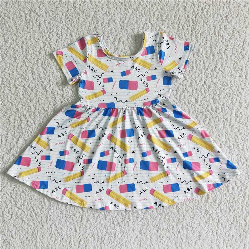 pencil girls dress back to school kids skirts