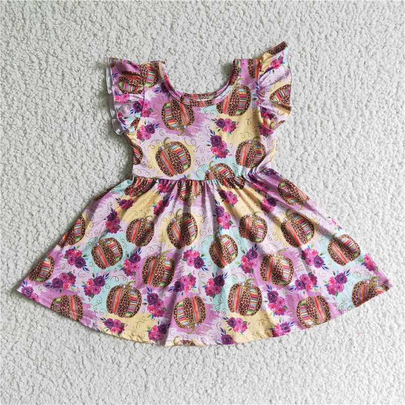 pumpkin girls dress kids skirts