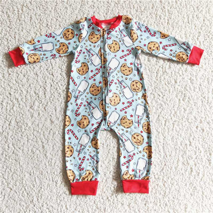 christmas baby zipper romper match pajamas outfits siblings kids clothes