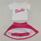 summer girls outfits barbie t-shirt & dress shorts kids clothes