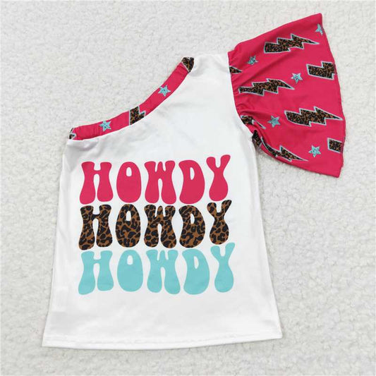 howdy girl t-shirt short sleeve top kids clothes