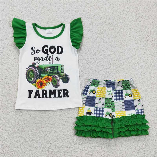 summer girls outfits so god made a farmer tops & shorts kids clothes