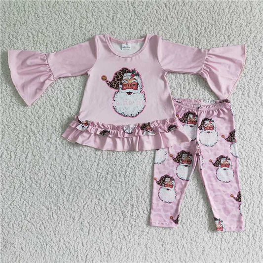 merry Christmas santa girls outfits shirt & pants fall winter sets